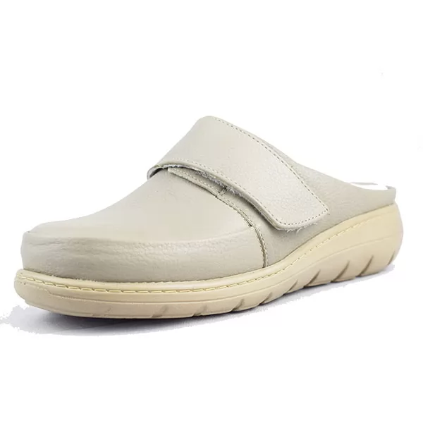 Sabot pour femme s010-1 beige cuir .......... .....  sandale médicale femme confortable Maroc
